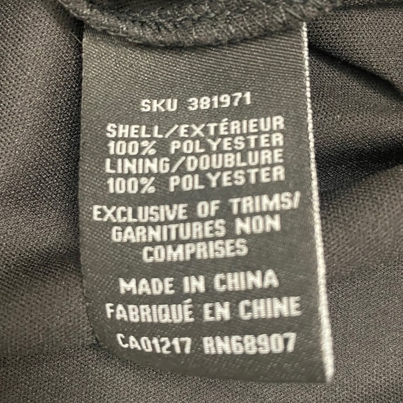 Elegant Sleeveless Black Floral Blouse Lined Ruched High Neck Back Zipper Sz XS - Picture 8 of 11